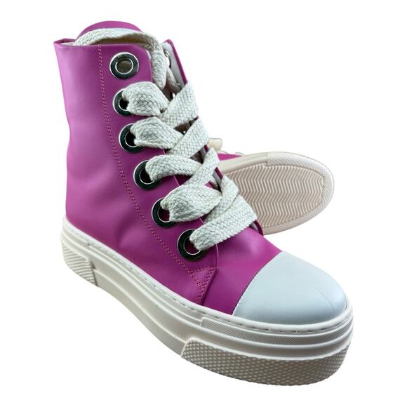 Cristianzerotre CRO3 Calipso Designed in Milano Pink  Chunky Platform Boots - Picture 2 of 7